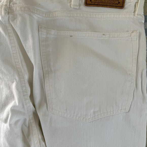 Polo Ralph Lauren Varick Slim Straight Casual Denim White Jeans Mens Size 40x32 - Picture 9 of 16